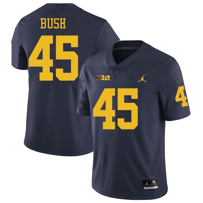 Jordan Brand Men #45 Peter Bush Michigan Wolverines College Football Jerseys Sale-Navy